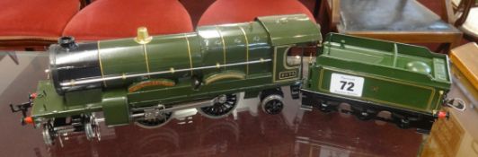 Meccano Ltd gauge Hornby tinplate train, No 3C Great Western Railway locomotive 'Caerphilly