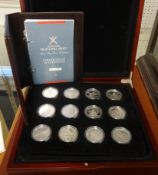 Royal Mint cased set of Silver Proof coins Legendary Fighting Ships 2005-2007 (24).