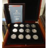 Royal Mint cased set of Silver Proof coins Legendary Fighting Ships 2005-2007 (24).