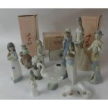 Nao, a collection of figurines and animals (16), four boxed.