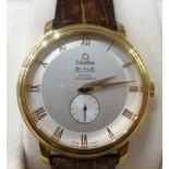 Omega De Ville, Prestige Co-Axial Small Seconds Chronometer, a well kept gents gold wrist watch on