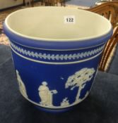 A Wedgwood jasperware jardinière, height 23cm, unmarked.