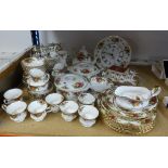 Royal Albert, Old Country Roses, an extensive six setting tea and dinner service, including