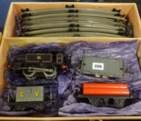 Hornby, train set, O gauge clock work, boxed.