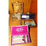 TWO CASED VINTAGE WILKINSON SWORD SAFETY RAZORS AND CASED VALET AUTO-STROP SAFETY RAZOR