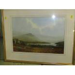 'SHEEPS TOR BURRATOR RESERVOIR DARTMOOR NO 18', WATERCOLOUR, SIGNED LOMBARD LOWER LEFT, FRAMED AND