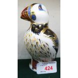 ROYAL CROWN DERBY PAPERWEIGHT PUFFIN MMIV WITH GOLD STOPPER