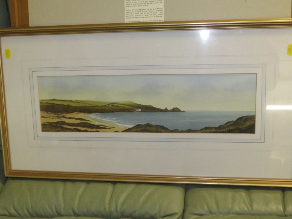 'MOTHER IVYES BAY CORNWALL NO 36', WATERCOLOUR, SIGNED LOMBARD LOWER LEFT, FRAMED AND GLAZED, TITLED