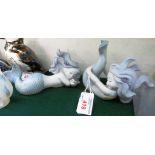 TWO LLADRO FIGURINES OF MERMAIDS - 5V17F AND 8V76H