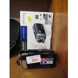 BOXED SONY HDR-CX190E HANDYCAM, WITH MANUAL, LEADS AND BATTERIES
