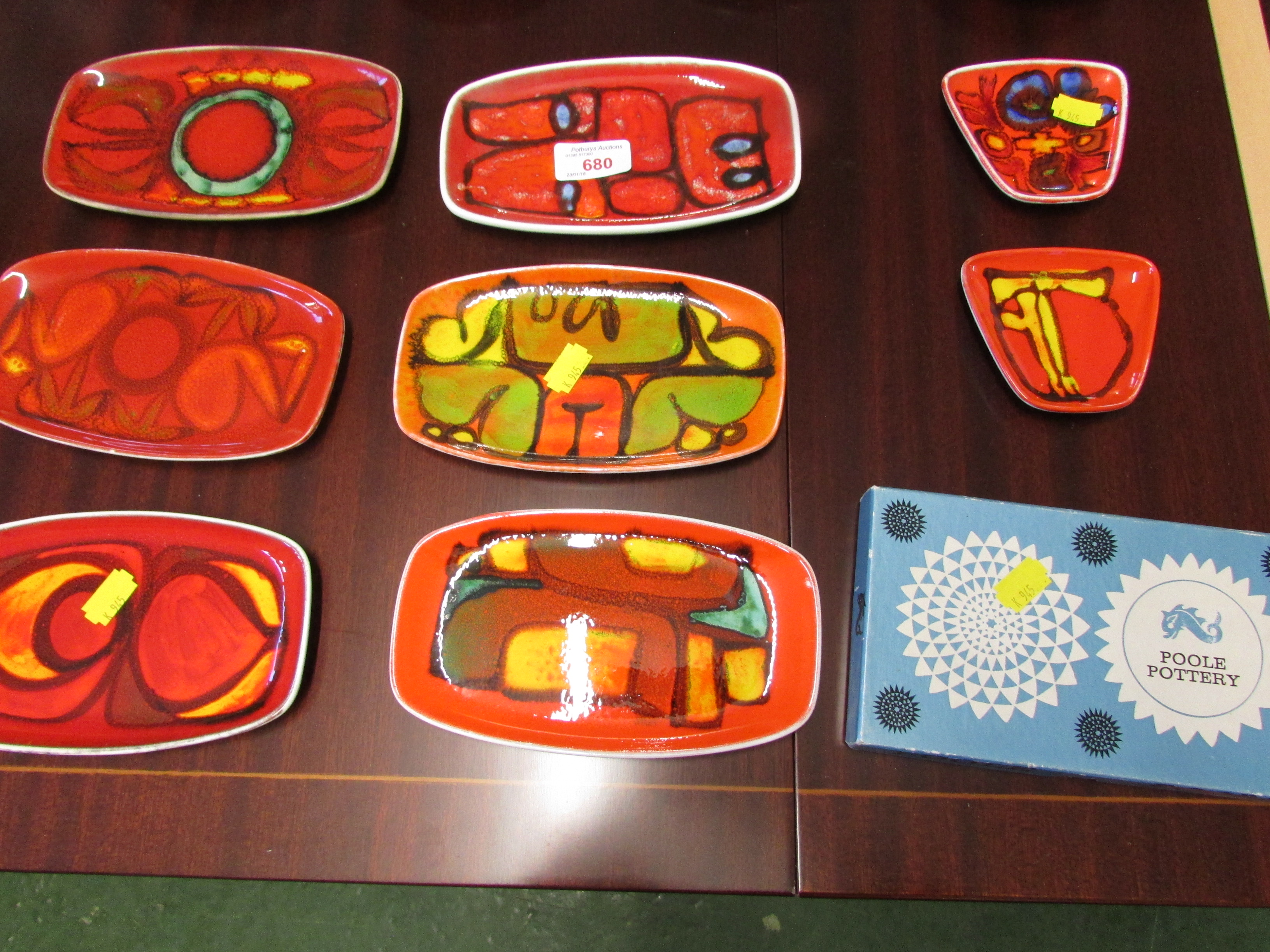 SIXTEEN PIECES OF POOLE POTTERY - DISHES, SMALL TRAYS AND VASE - Image 3 of 3