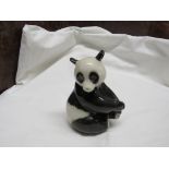 CERAMIC PANDA MARKED 'MADE IN USSR'