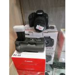BOXED CANON EOS 600D EF-S 18-55 IS II KIT, TOGETHER WITH CANON BG-E8 BOXED BATTERY GRIP