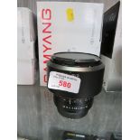 BOXED SAMYANG 1.4/85MM ASPHERICAL IF MEDIUM TELE LENS (CANON)