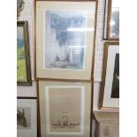 TWO FRAMED AND GLAZED EGYPTIAN COLOUR PRINTS AFTER DAVID ROBERTS