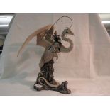 ENCHANTICA COMPOSITE DRAGON WITH RIDER AND WHIP