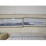 TWO PANORAMIC PRINTS - 'VIEW OF THE ENTRANCE OF THE RIVER EXE' AND 'VIEW OF THE ENTRANCE OF THE