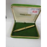 WATERMAN PLAQUE ORG GOLD PLATED BALLPOINT PEN IN PRESENTATION BOX