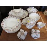 GRINDLEY 'MARLBOROUGH ROYAL PETAL' DINNER AND TEA WARE INCLUDING SOUP BOWLS, SERVING DISHES,