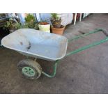 SMALL GALVANIZED WHEELBARROW WITH PNEUMATIC TYRES