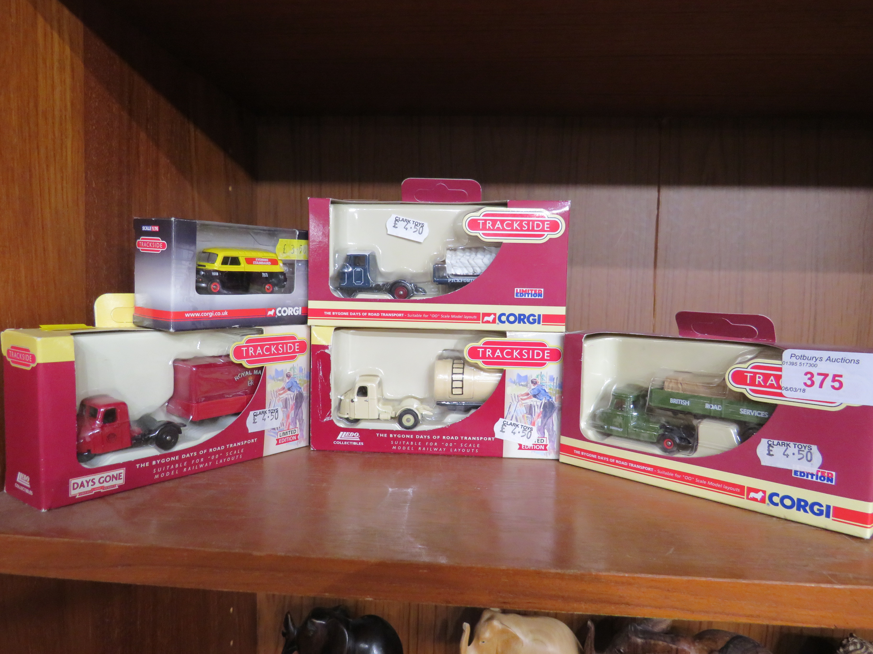 FIVE BOXED CORGI TRACKSIDE DIE-CAST MODEL VEHICLES