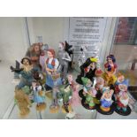 LOEW'S REN WIZARD OF OZ FIGURES, TOGETHER WITH OTHER MGM AND DISNEY BRANDED WIZARD OF OZ, SNOW WHITE