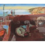 After Rolf Harris (b 1930) - landscape after Salvador Dali's 'Persistence of memory', limited