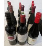 Twelve bottles of red wine including two Edward Sheldon Limited Claret Bordeaux, Chateau Sigognac