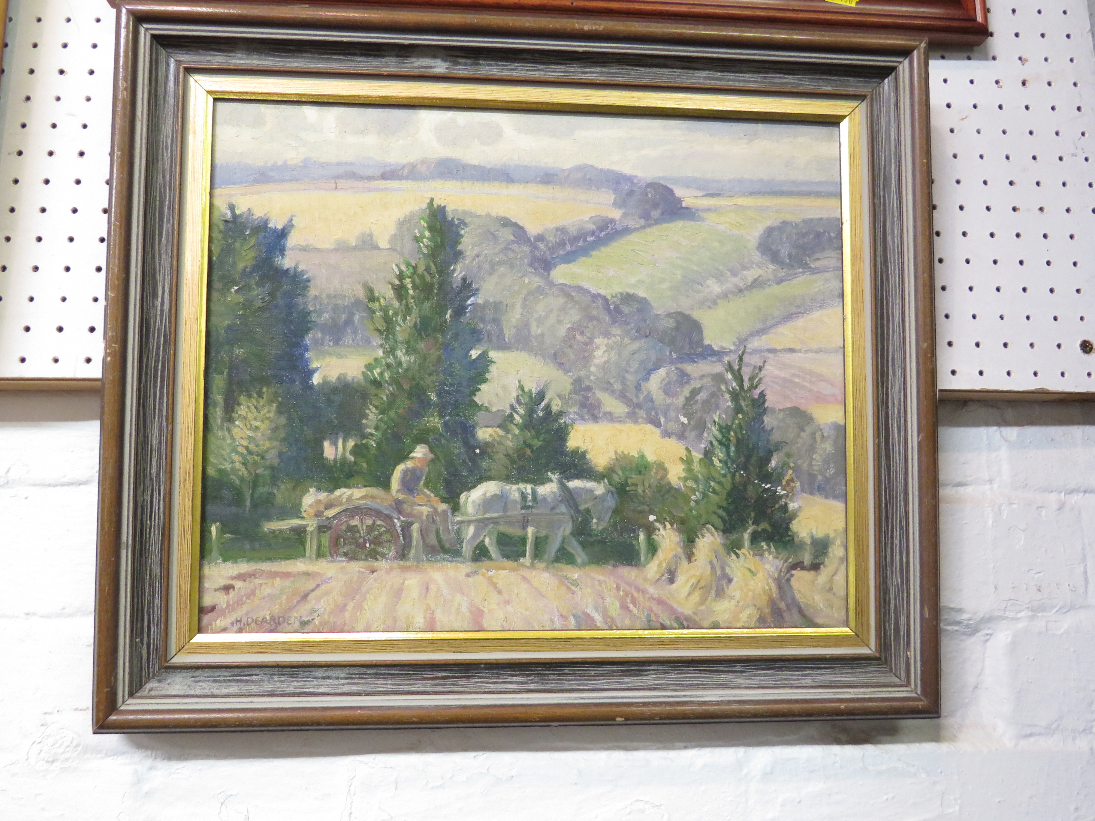 Harold Dearden (1888-1962) - horse and cart on hillside, oil on board, signed lower left, (30.5cm - Image 2 of 4