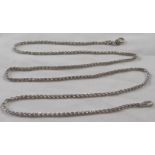 18 carat white gold necklace, length 49cm, stamped DJE 750 and other stamped marks, 6g