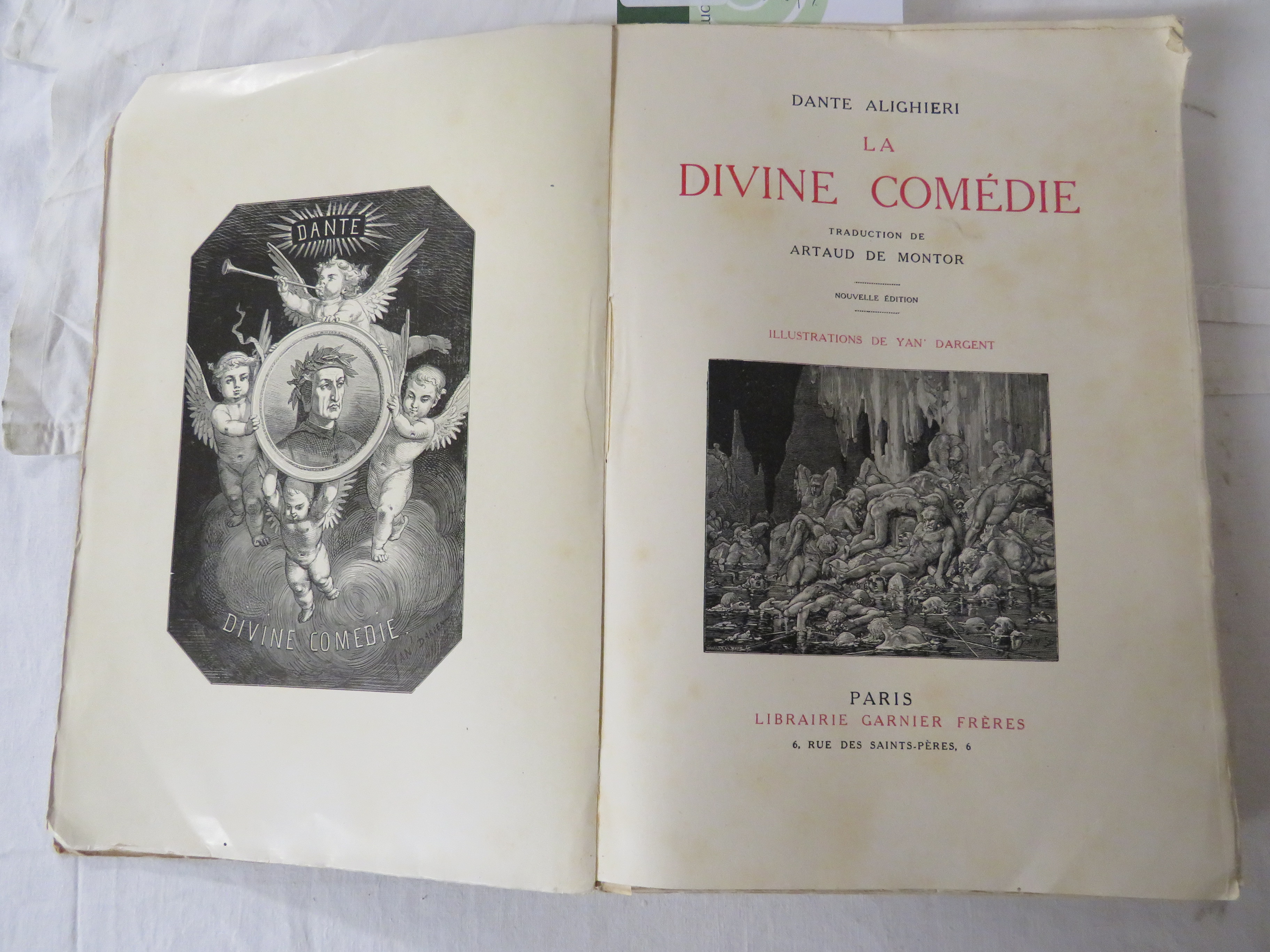 Dante - Le Paradis par Mme La Ctesse Horace de Choiseul D'Apres Les Commentateurs, Libraire Hachette - Image 3 of 7