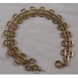 9 carat gold bracelet of oval links, stamped 9 .375, (8.6g) [see lot 133, which this bracelet