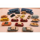 Two Lesney 'Matchbox' Accessory Pack 2 Car Transporters; seventeen Lesney vehicles - three saloon
