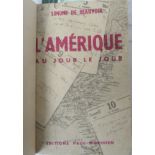 Simone de Beauvoir - L'Amerique au Jour le Jour, Editions Paul Morihien, 1948, quarter bound in