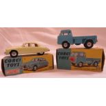 Two boxed Corgi Toys vehicles - Forward Control Jeep FC-150 409 and Jaguar 2.4 Litre Saloon 208S