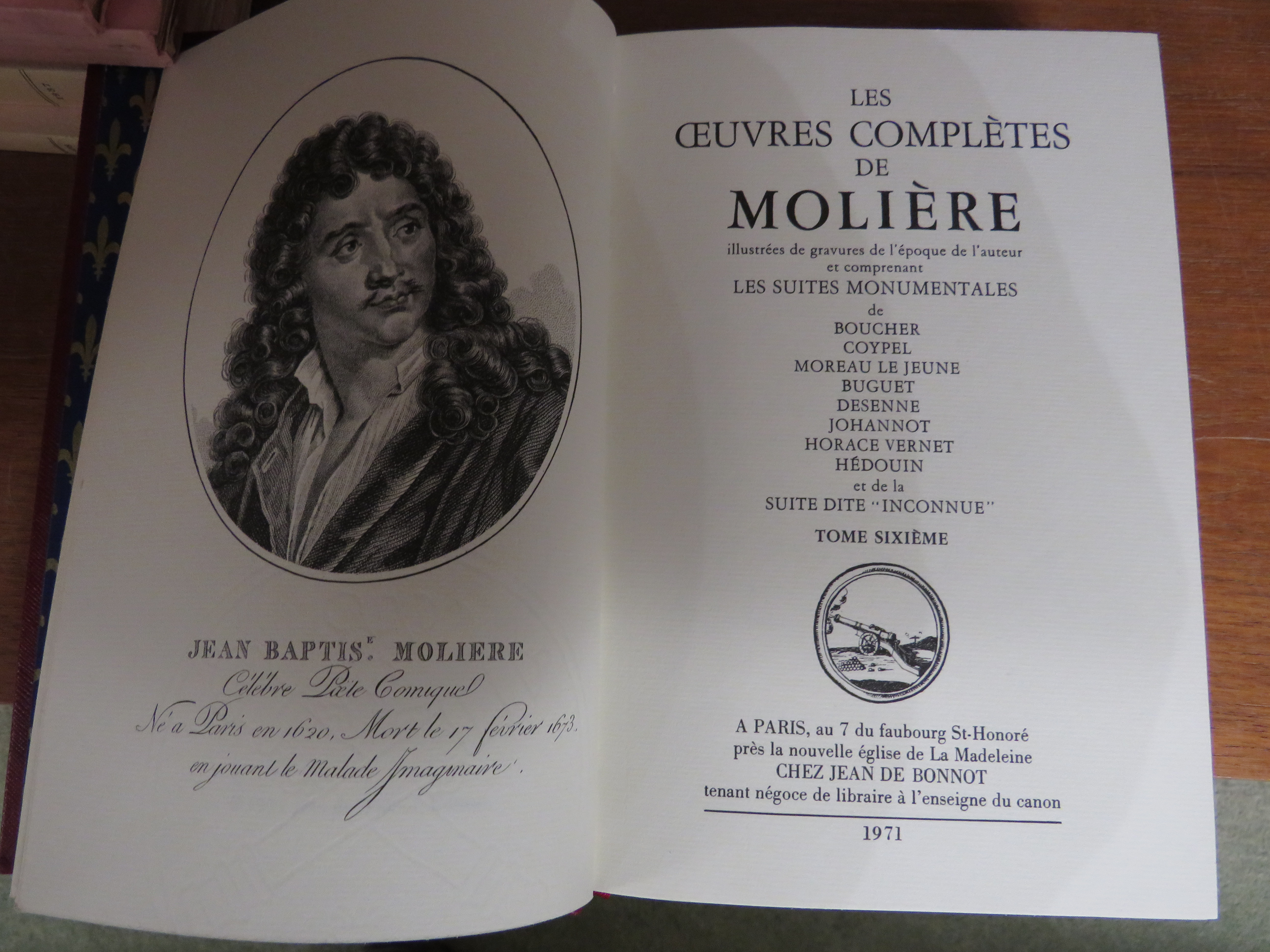 Les Oeuvres Completes de Moliere illustrees de gravures de l'epoque de l'auteur et comprenant Les - Image 2 of 2