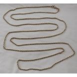 **Payment in person or by bank transfer only**9ct gold belcher chain, length approximately 171cm,