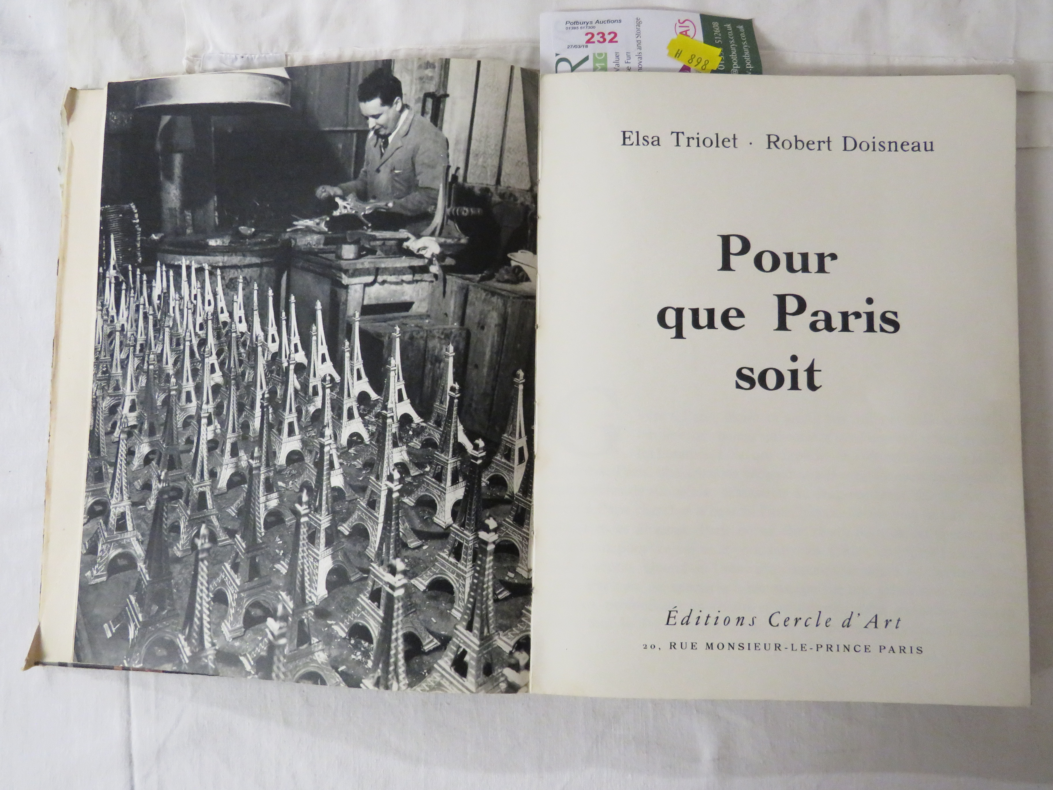 Elsa Triolet, Robert Doisneau - Pour que Paris soit, Editions Cercle d'Art, 1956 - Image 4 of 4