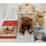 Boxed Steiff 'A Million Hugs' teddy bear, unboxed Steiff teddy bear, 'The Story of the Steiff