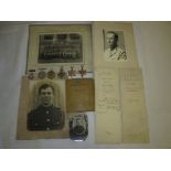WWI and WWII medals, with uniform and various effects - this Lot includes: a WW1 trio with British