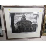 LIMITED EDITION ETCHING "THE SHELDONIAN THEATRE OXFORD", AFTER J HOWARD, SIGNED AND TITLED IN PENCIL