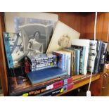 DVD'S AND BOOKS CONCERNING WAR, SPITFIRES ETC (ONE SHELF)