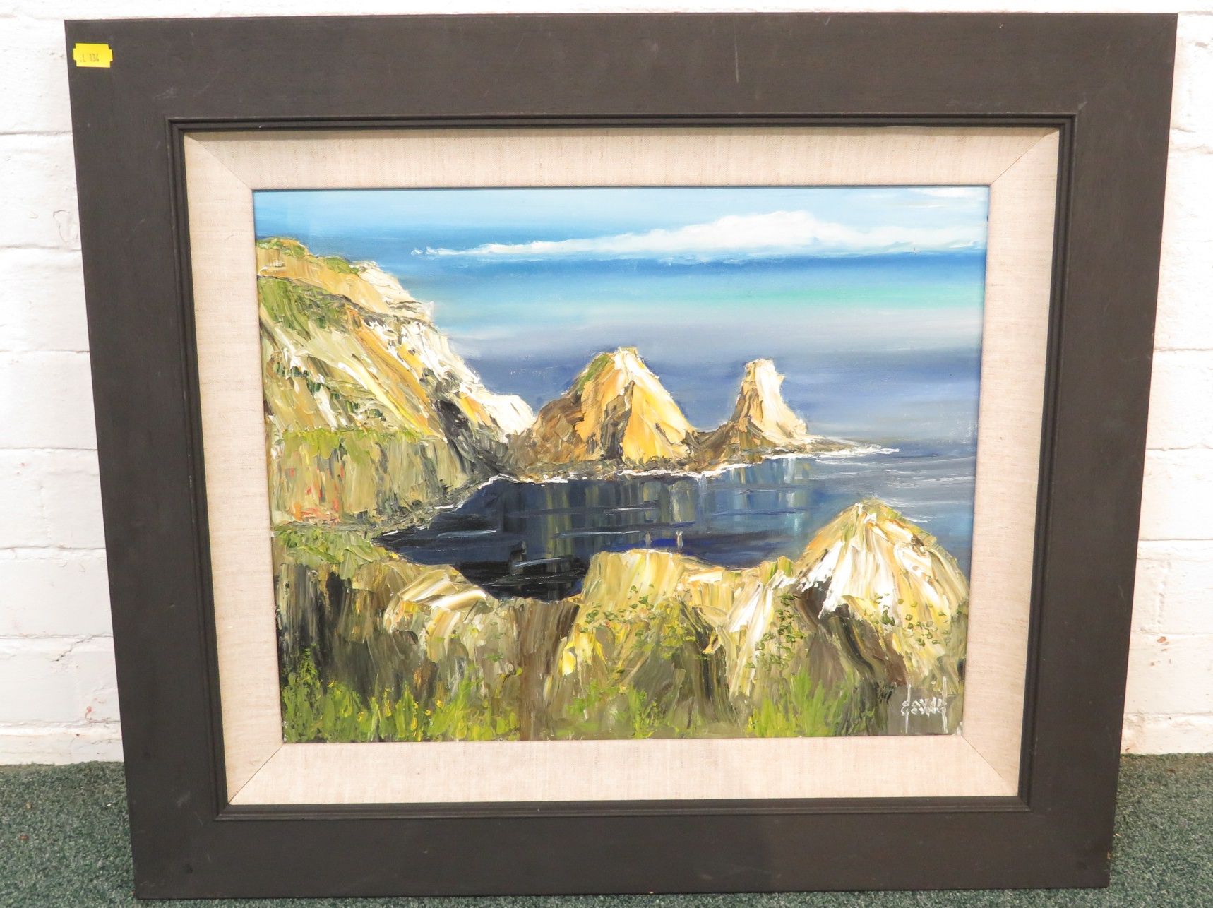 Impressionist scene of north Cornish coast, oil on canvas, signed indistinctly David Gosnig (?) - Image 2 of 5