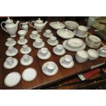 ROYAL DOULTON WHITE NILE PART TEA, COFFEE AND DINNER SERVICE INCLUDING LIDDED TUREENS, PLATES, BOWLS