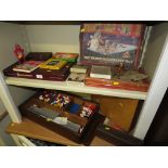 BOX OF LEGO, DOMINOES, VINTAGE COOKING SET "YOUNG HELPERS SET NO 3" AND OTHER GAMES (SOLD AS