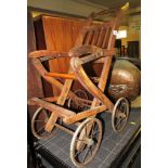 VINTAGE WOODEN DOLLS PUSHCHAIR