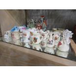 QUANTITY OF DECORATIVE CERAMICS INCLUDING FLATBACK ORNAMENTS