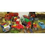 WIND-UP TIN PLATE VEHICLES AND OTHER METAL AND PLASTIC VEHICLES INCLUDING DINKY TOYS