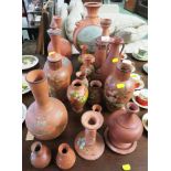 DECORATIVE TERRACOTTA TORQUAY POTTERY VASES, URNS AND POTS