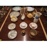 ASSORTED CHINA AND POTTERY ITEMS INCLUDING TONI RAYMOND POTTERY ONION BOWL, DOULTON LAMBETH MUG,